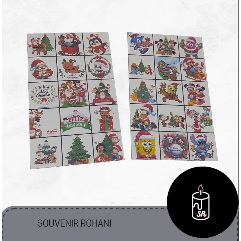 

Stiker Scrapbook Merry Christmas Stiker Jadul Perangko Hari Natal untuk Souvenir Natal