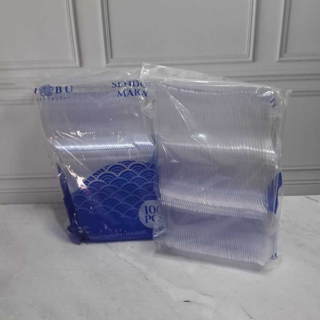 Sendok Makan Plastik Bening Nobu Isi 100 Pcs / Sendok Plastik Nobu / Bening
