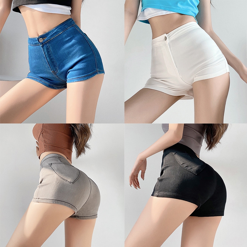 Fashion wanita celana strech wanita celana jeans pendek wanita korea Style sexy skinny jeans clana j