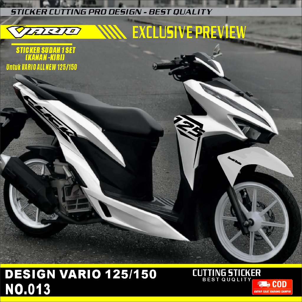 Cutting Sticker Vario 150 & 125 - Aksesoris Motor Stiker Honda Vario New Schotlite Cutting Stiker St