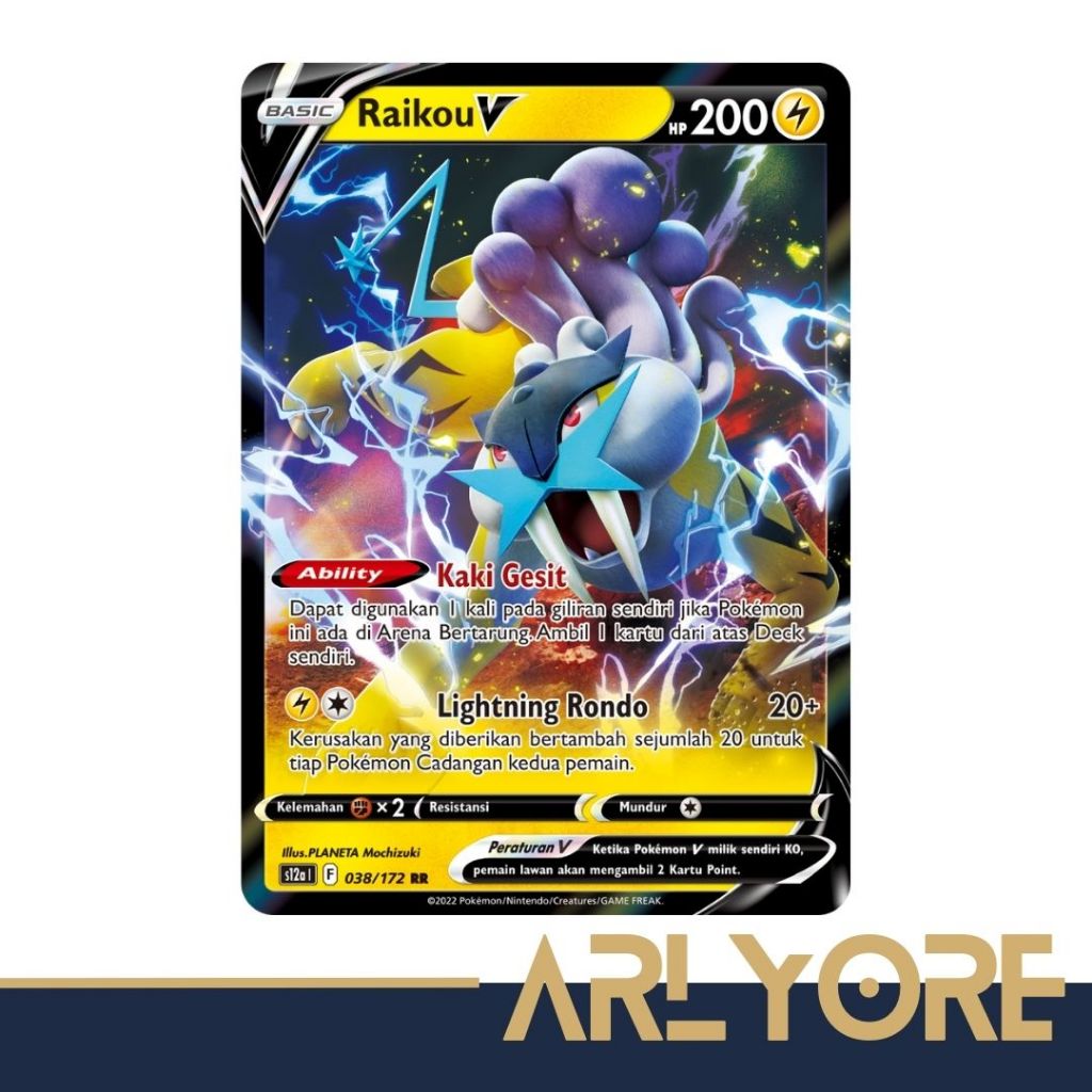 Pokemon TCG Indonesia Raikou V S12a Vstar Semesta