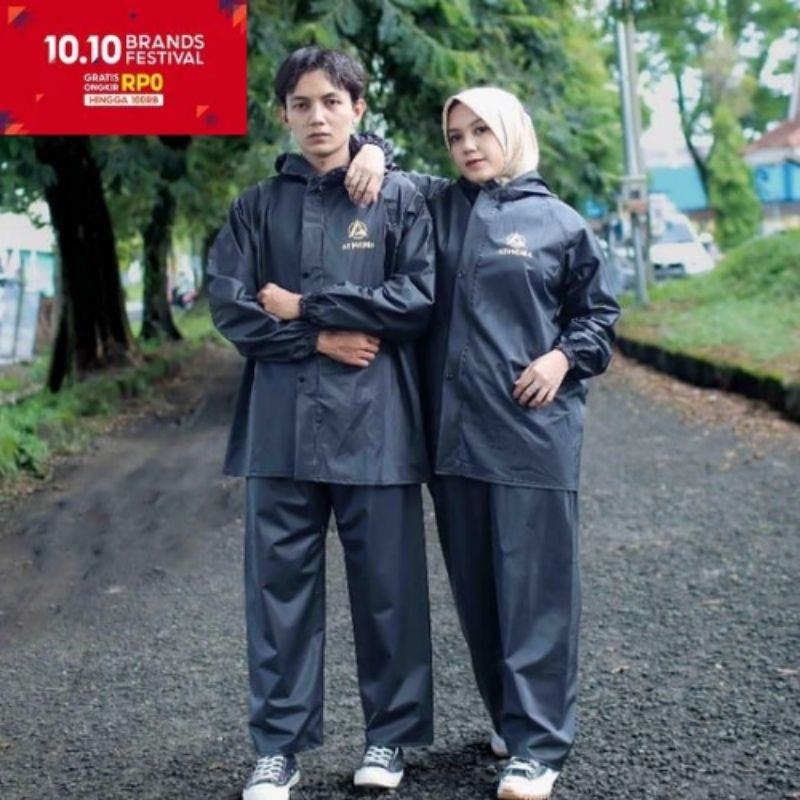 ( COD )JAS HUJAN PRIA WANITA SETELAN JAKET CELANA PREMIUM JAS HUJAN PONCO KELELAWAR JAS HUJAN GAMIS 