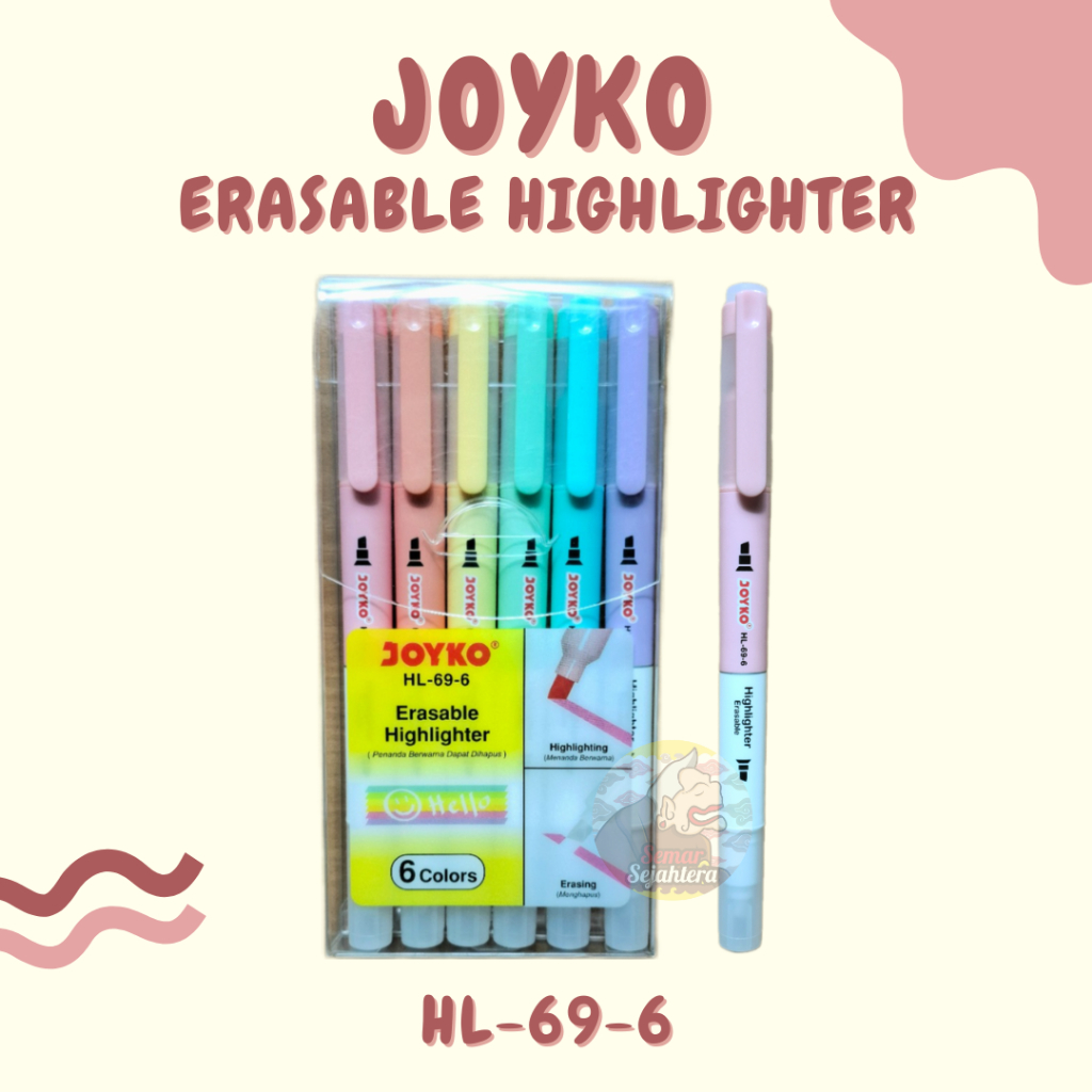 

[SET] ERASABLE HIGHLIGHTER JOYKO HL-69-6