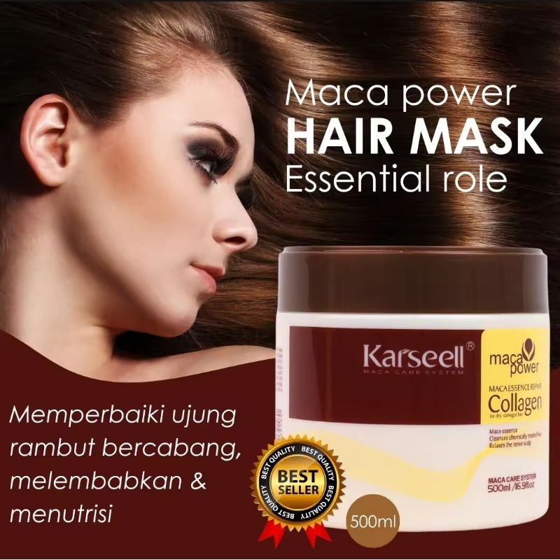 Karseell Smoothing Keratin Treatment Rambut Rusak dan Kering Rontok Karsel 500ml / Pelurus Rambut Ta