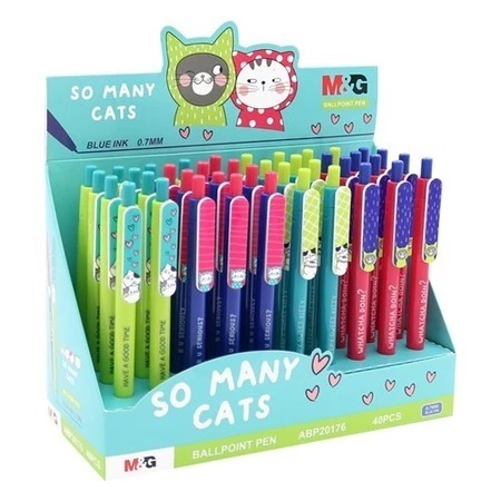 

Pulpen M&G Retractable Ball Pen So Many Cats 0.7mm Black Ink ABP20180