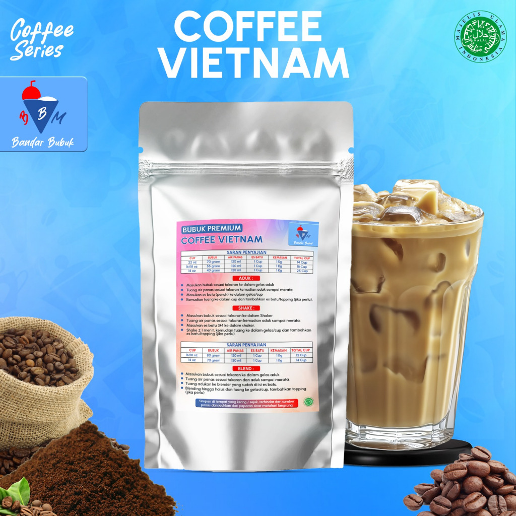 

BANDAR BUBUK MINUMAN COFFEE VIETNAM 1KG PREMIUM READY BANYAK VARIAN RASA