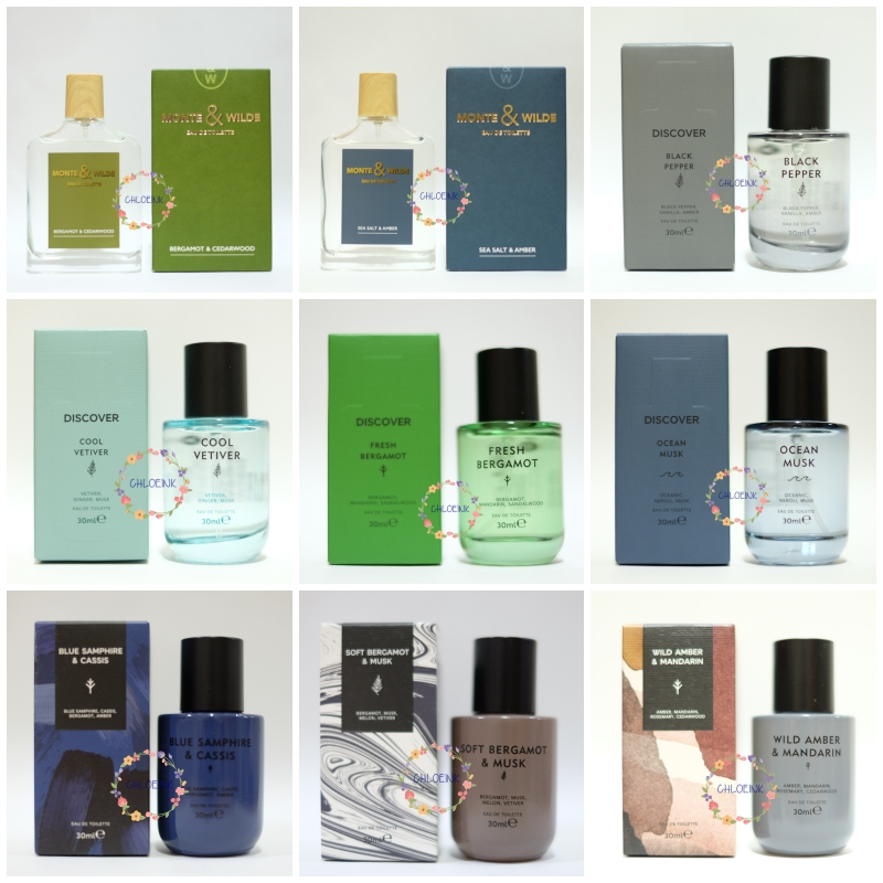 MARK SPENCER EAU DE TOILETTE EDT PARFUME PARFUM 30 100 ml - SEA SALT AMBER FRESH BERGAMOT CEDARWOOD 