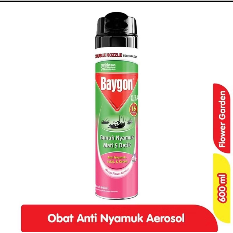 baygon aerosol 600ml flower garden / zen garden