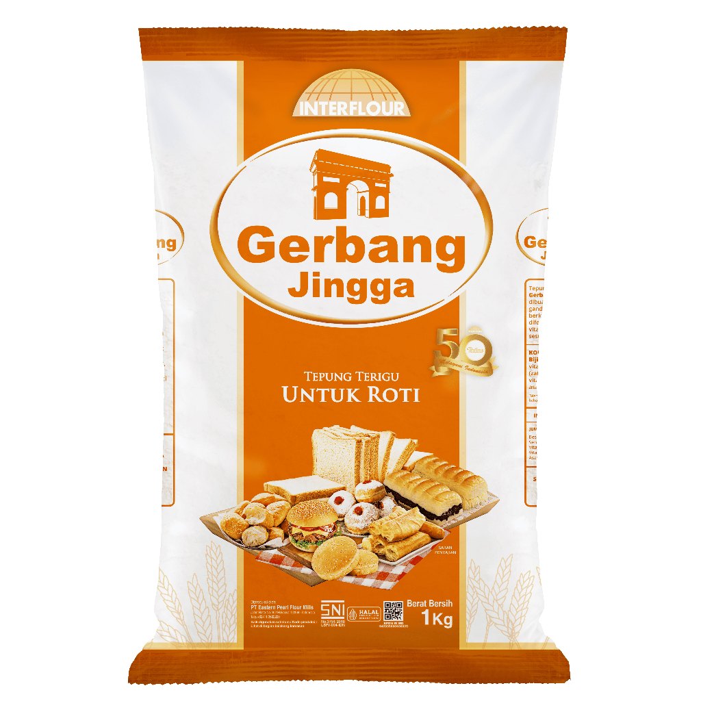 

Tepung Terigu GERBANG JINGGA 1KG Product of INTERFLOUR INDONESIA