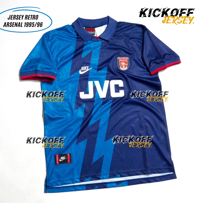 JERSEY BOLA RETRO ARSENAL JVC 95/96 1995 1996 GRADE ORI