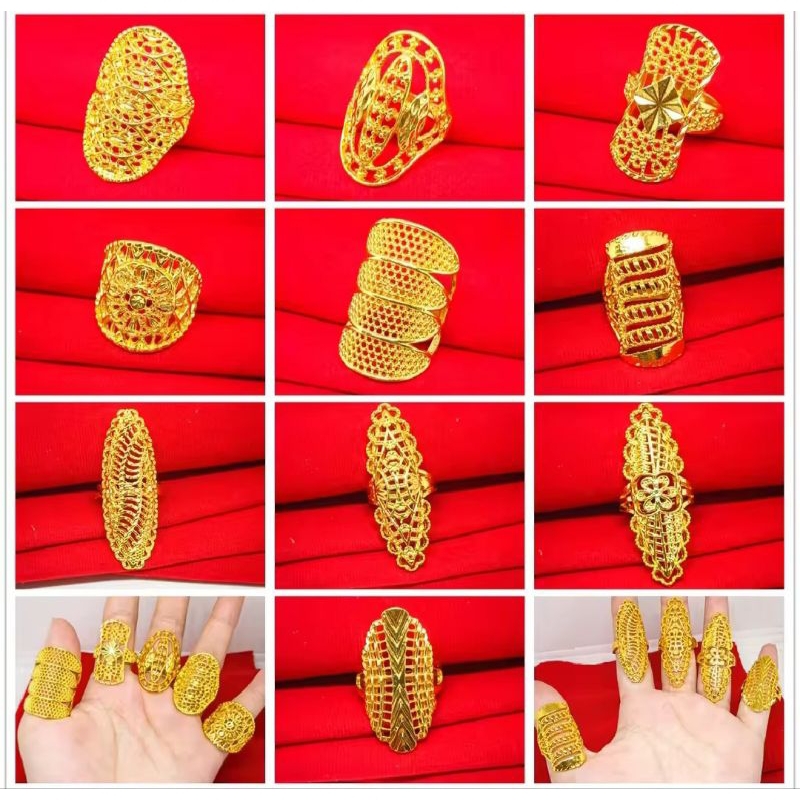 CINCIN MODEL KENDARI DUBAI LAPIS EMAS 24K