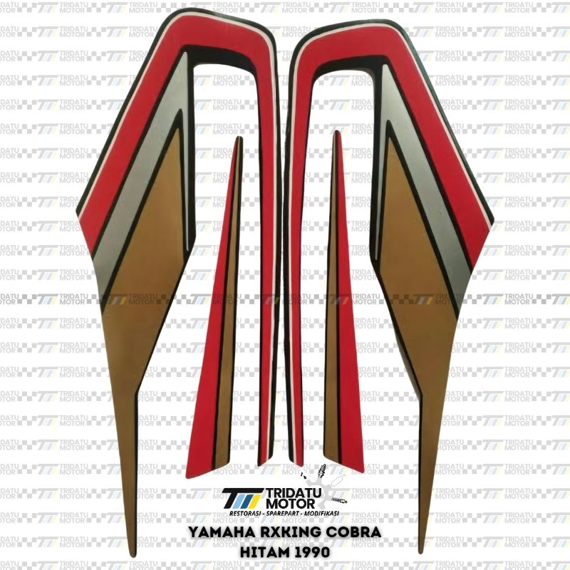 STRIPING YAMAHA RX KING HITAM COBRA 1990 RXKING STICKER LIS LIST RX-KING HITAM COBRA KUALITAS ORIGIN