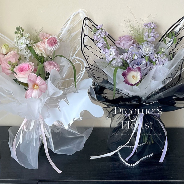 

Buruan Order 2PCS Karangan Bunga Kupukupu Bentuk Kertas Kemasan Kertas Kertas Buket Korea Bunga Flower