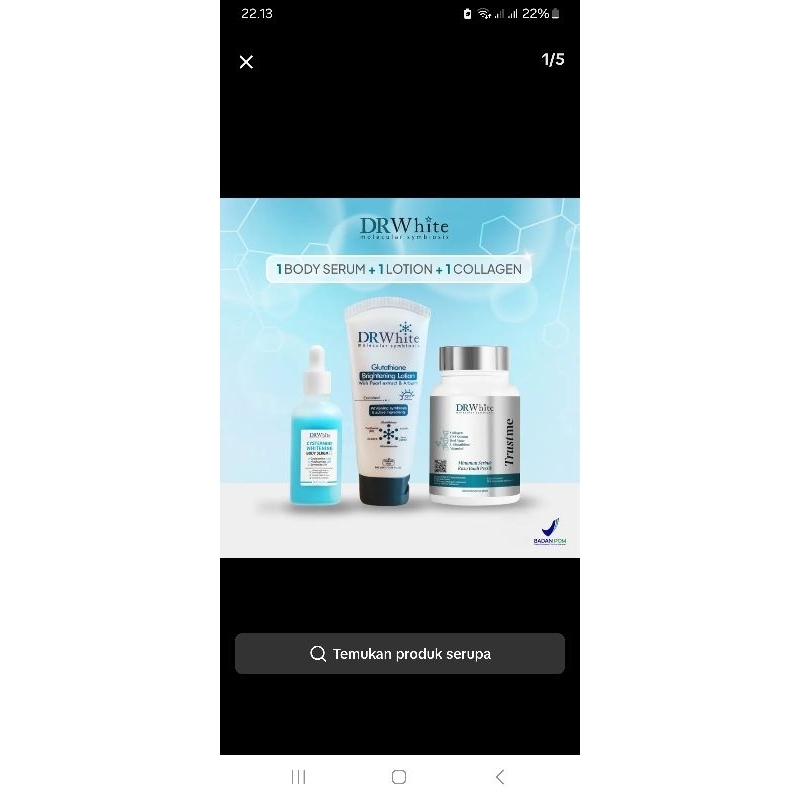 [Dapat 4] Dijual Rugi DrWhite (Cysteamine Whitening Body Serum + Collagen Whitening + Glutathione Br