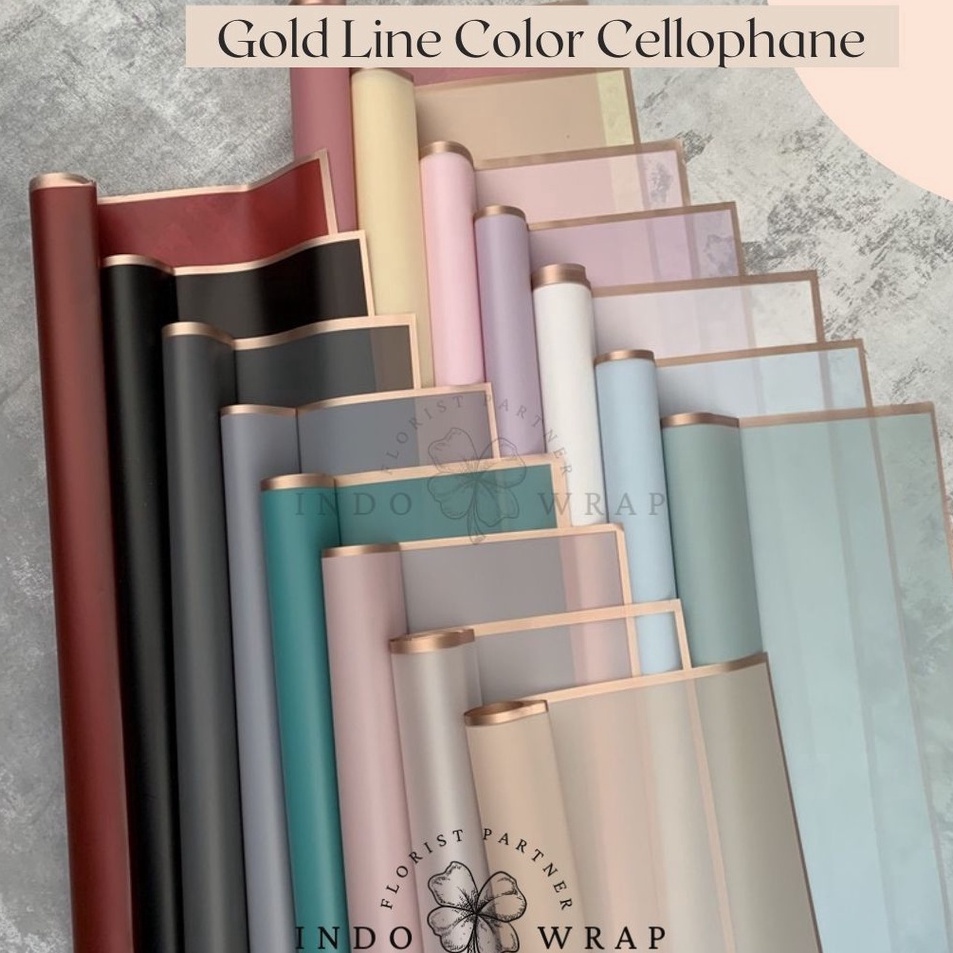 

Buruan Miliki 2 LEMBAR KERTAS FLOWER WRAPPING GOLD LINE COLOR TRANSPARENT CELLOPHANE KERTAS BUKET BUNGA HAND BOUQUET