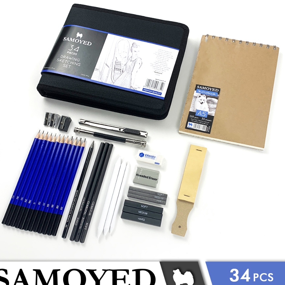 

Diskon Terkeren Peralatan Pensil Gambar Sketsa Professional Drawing Sketching Set Samoyed DRSKP34