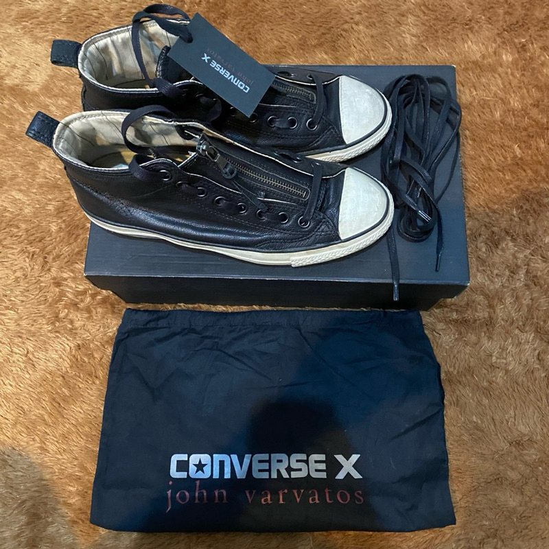 Converse x John Varvatos Center Zip Hi Leather Sneakers Sepatu Size 42