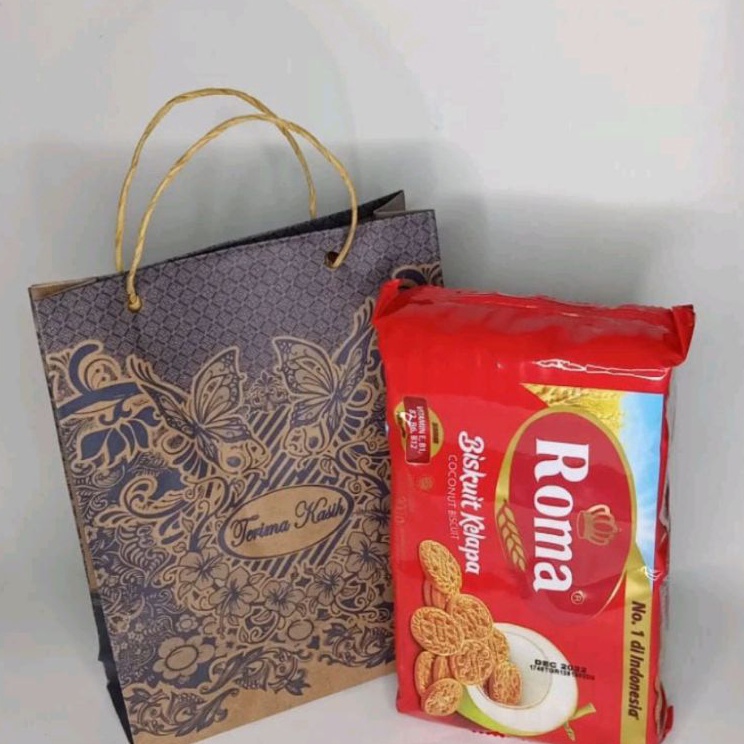 

Super Diskon 1 Pcs paper bag batik hajatan tali besar souvernir ukuran sedang