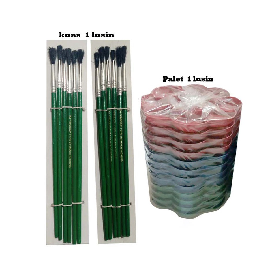 

Top Limited Paket alat lukis Koas palet Styrofoam cat dan jagrak nya