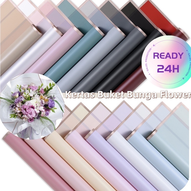 

Garansi 1 COD2 PCS Cellophane Rose Gold Frame Border Kertas Buket Bunga FlowerKertas Buket Korea Bunga FlowerBuket Bunga Cellophane Florist Goldline
