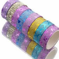 

(isi 10) Selotip Gliter Motif Warna-Warni / Isolatip Solasi Tape Gliter/isolasi karakter Lucu glitter