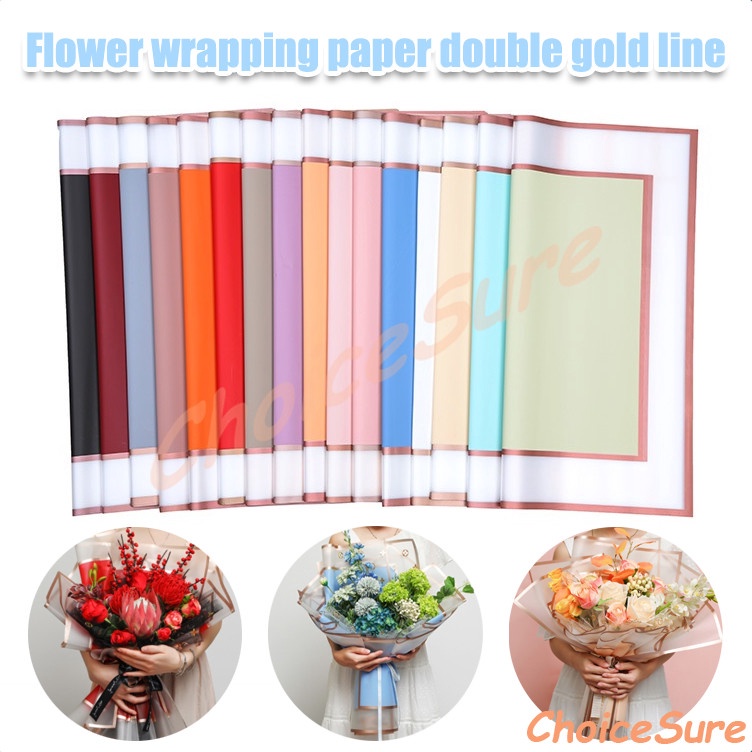 

Serba Baru Flower Wrapping Kertas Bunga Kertas Cellophane Buket Bunga Double Gold Frame Flower wrapping paper double gold line Cellophane Kertas Buket Bunga Florist