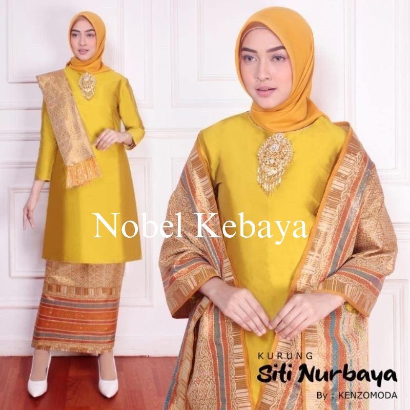 REALPICT SET BAJU KURUNG SONGKET SELENDANG/KEBAYA KURUNG SONGKET/BAJU KURUNG SITI NURBAYA/SET KEBAYA