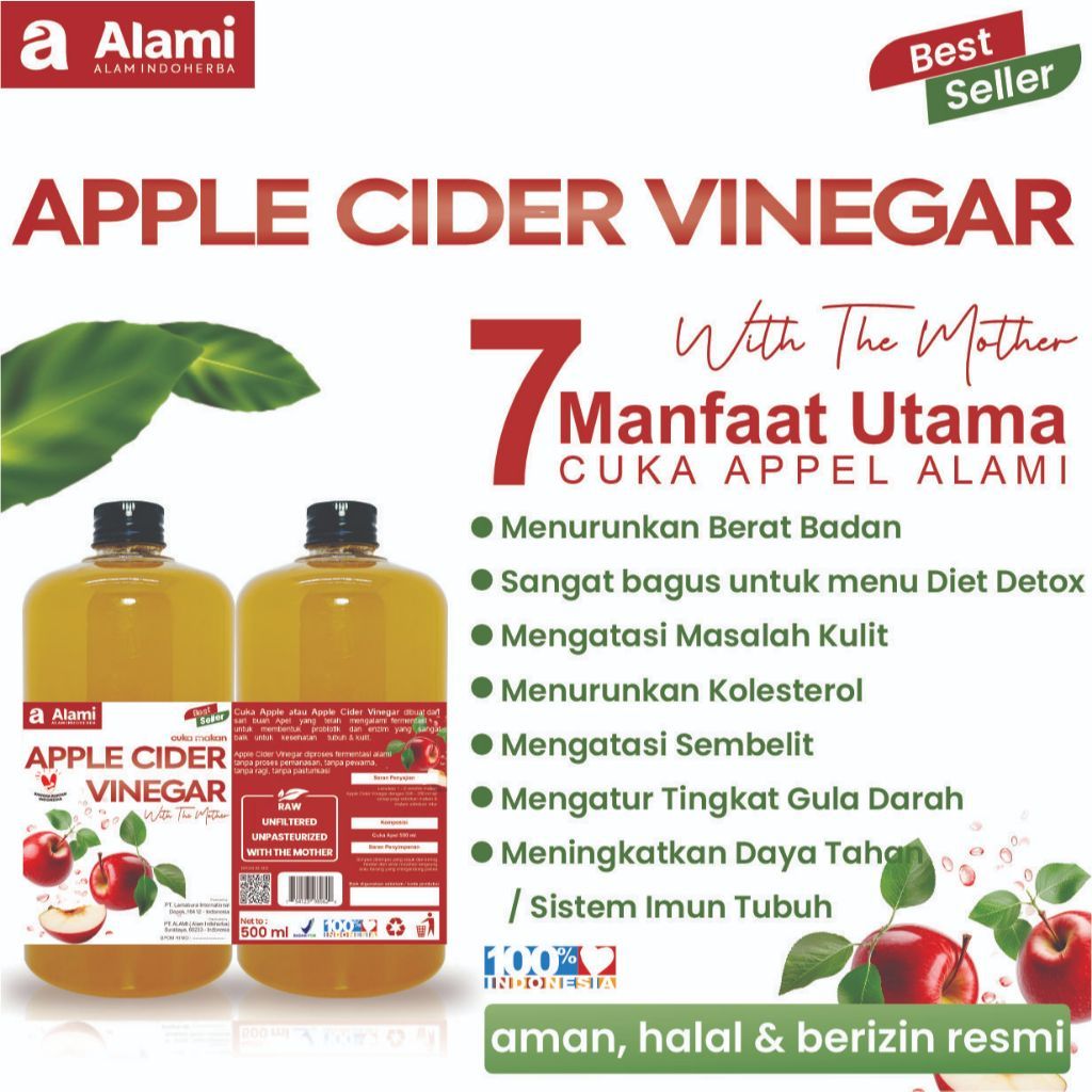 

Alami Cuka Apel 250ml Organik Untuk Diet | Cuka Apel 250ml Organik Untuk Diet