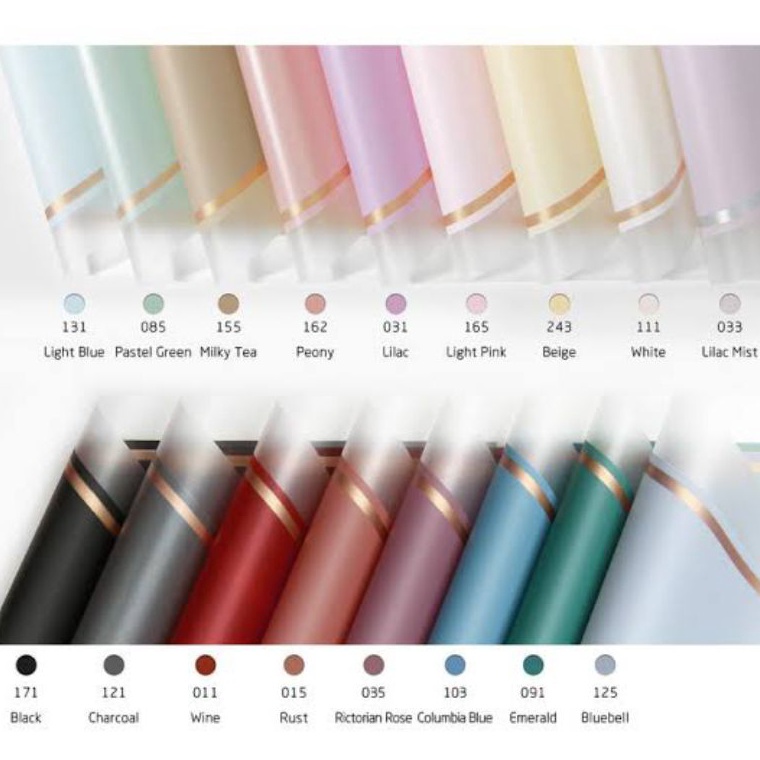 

Promo Istimewa 2 Lembar Cellophane List Gold Frame Transparent Flower Wrapping Paper Matte
