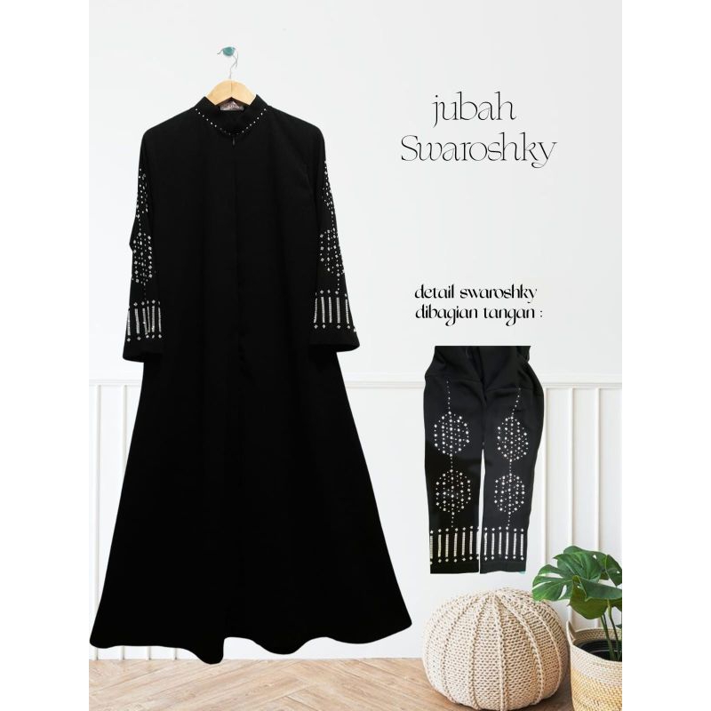 Jubah Swarovski | Gamis Muslimah | Gamis Muslimah motif Swarovski | Fashion Muslimah | Jubah Akhwat 