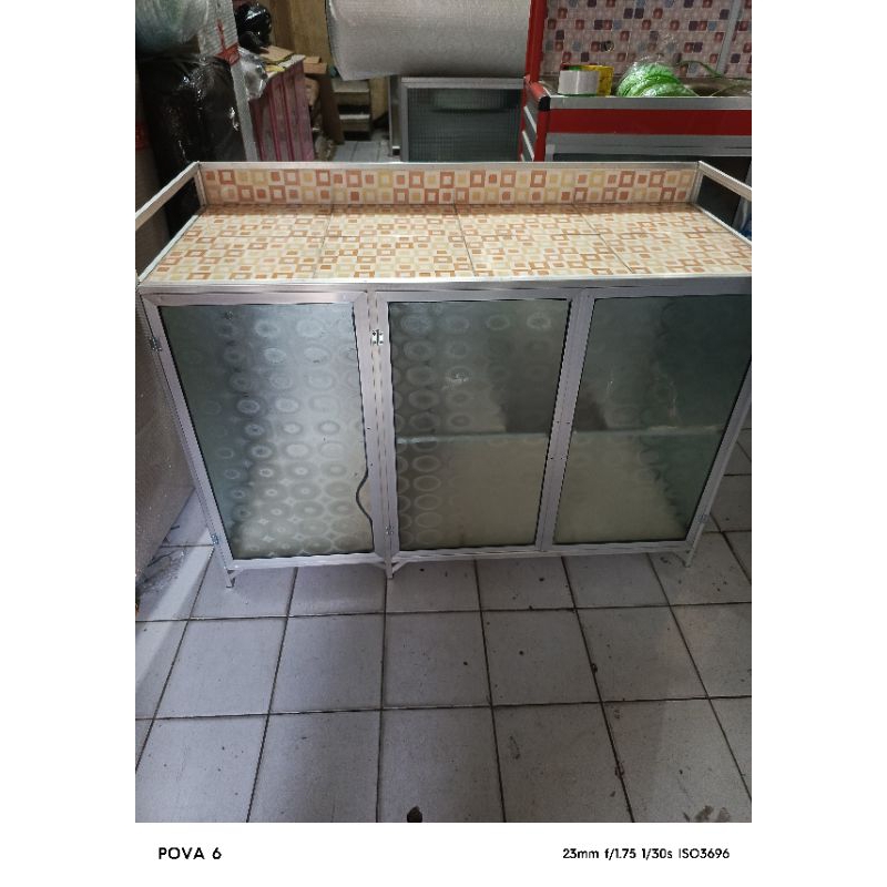 RAK KOMPOR 3 PINTU BAWAH KERAMIK BERKUALITAS BAGUS BANDUNG / MEJA KOMPOR 3 PINTU BWH KERAMIK BANDUNG