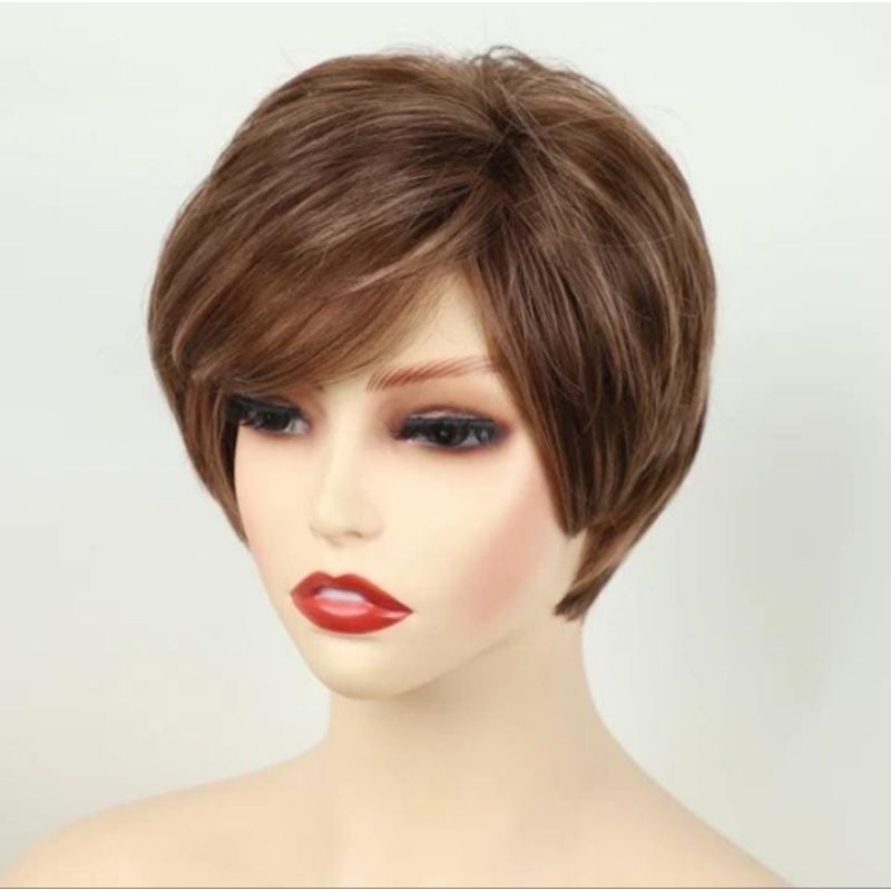 Wig Wanita Wig Shorty Wig Wanita Pendek Wig Korean Style Wig Pendek Hair Extension