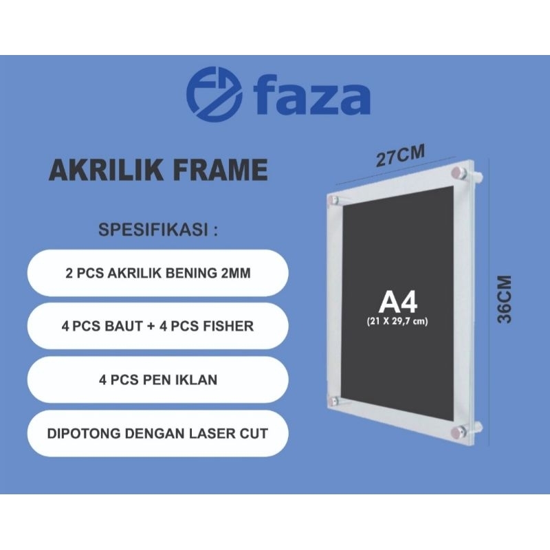 Frame Akrilik A4 2mm