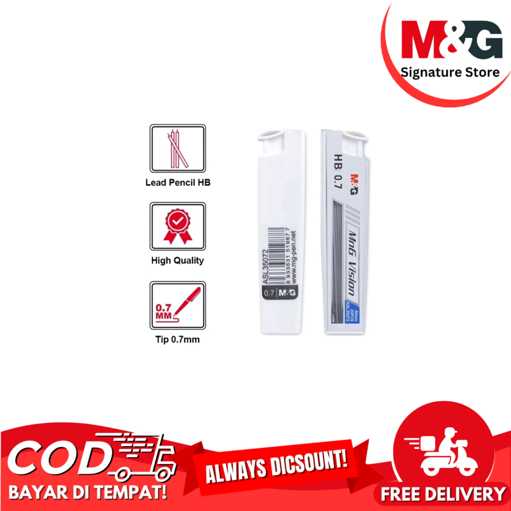 

Isi Pensil Mekanik Refil Mechanic Pensil M&G Lead Pensil HB 0.7mm Vision Harga Satuan #ASL35072