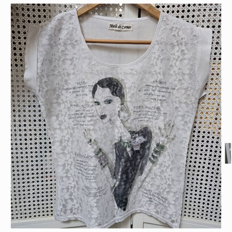 blus premium korea baju atasan brokat