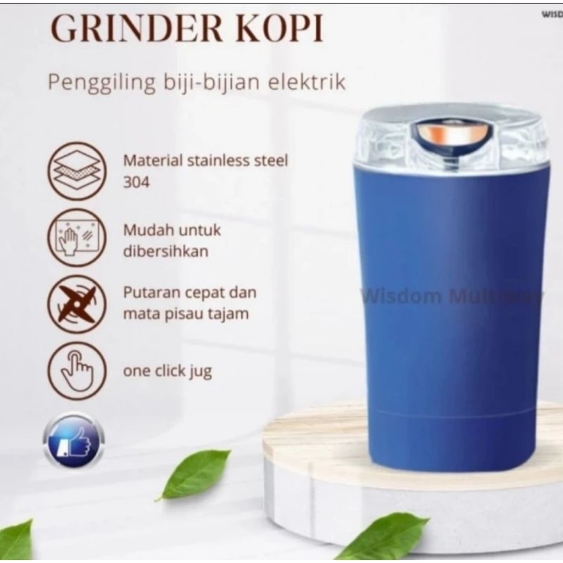 Electric Coffee Grinder Portable Penggiling Kopi Blender Biji Beras Kacang Bubuk Kopi Multifungsi