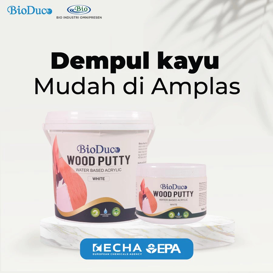 Dempul Kayu Duco Plamir Putih Solid Bioduco Wood Putty 1,5kg