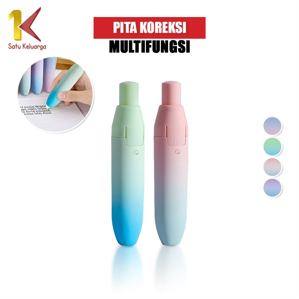 

Satu Keluarga Correction Tape Gradasi Warna Pastel Sekolah A97 Pita Koreksi Tip X Kertas Model Cetek