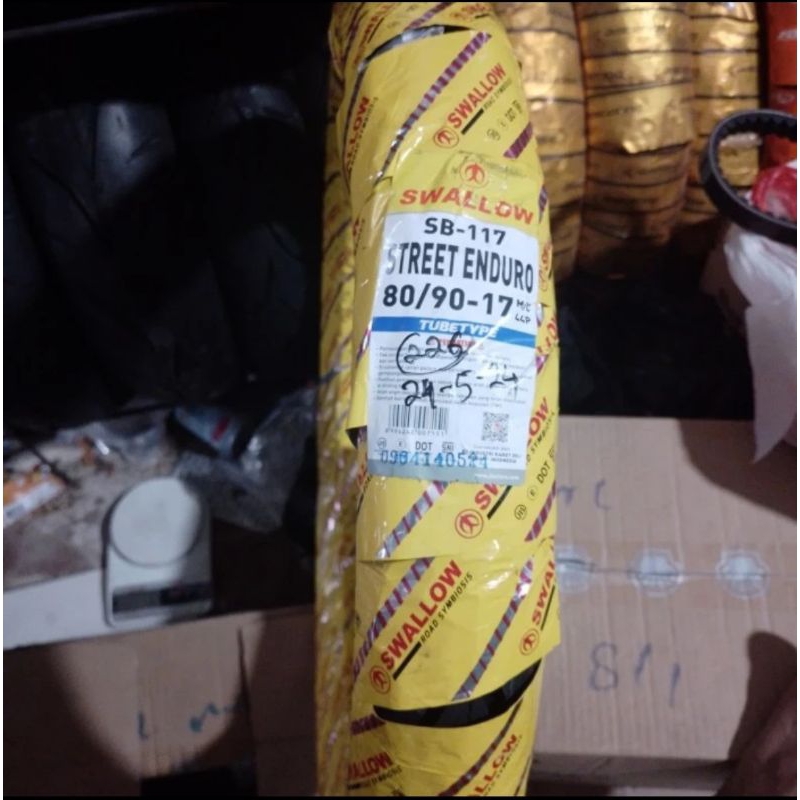ban luar motor ban belakang swallow ring 17 80/90-17 non tubles