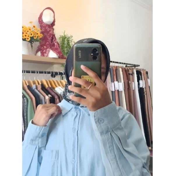 Tunik wanita kemeja jeans denim premium by Nurama [SAFIRA TUNIK]