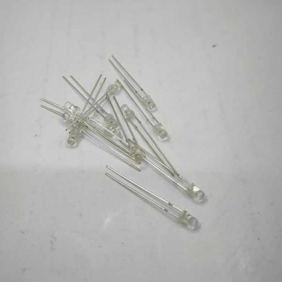 LED 3mm BENING NYALA MERAH / LED 3mm BRIGHT CLEAR NYALA MERAH / LAMPU LED 3mm