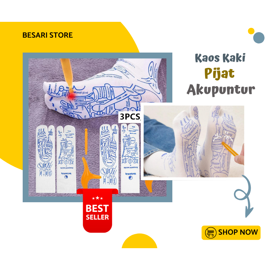 1Set Kaos Kaki Pijat Refleksi Kaos Kaki Kesehatan Terapi Kaus Kaki Pijat Terapi Pijat Terapi Titik R