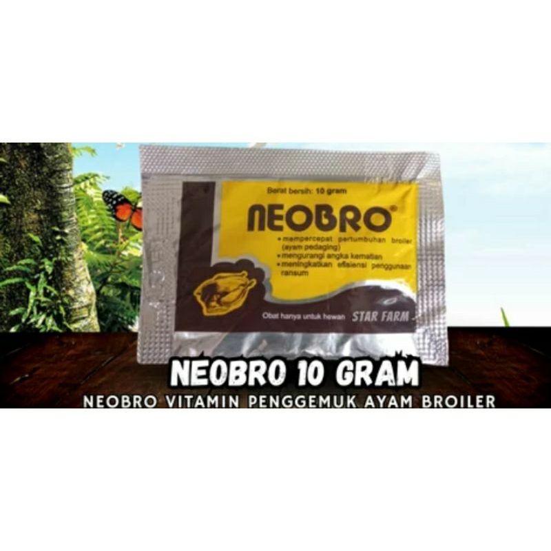 Neobro 10 Gram Obat Vitamin Penggemuk Ayam Unggas