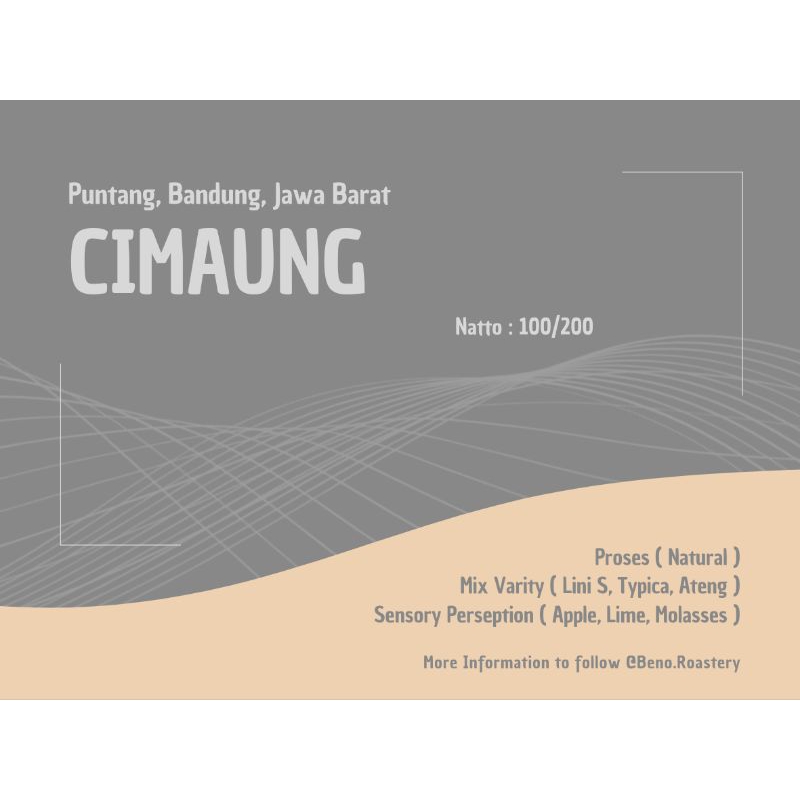 

Roast Bean Mt Puntang Cimaung Jawa Barat - Filter Coffee