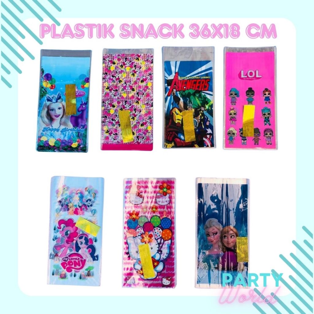 

Plastik Snack Premium 36 Cm X 18 Cm Isi 10 Pcs Snack Ulang Tahun Plastik Makanan Ulang Tahun Anak Party World