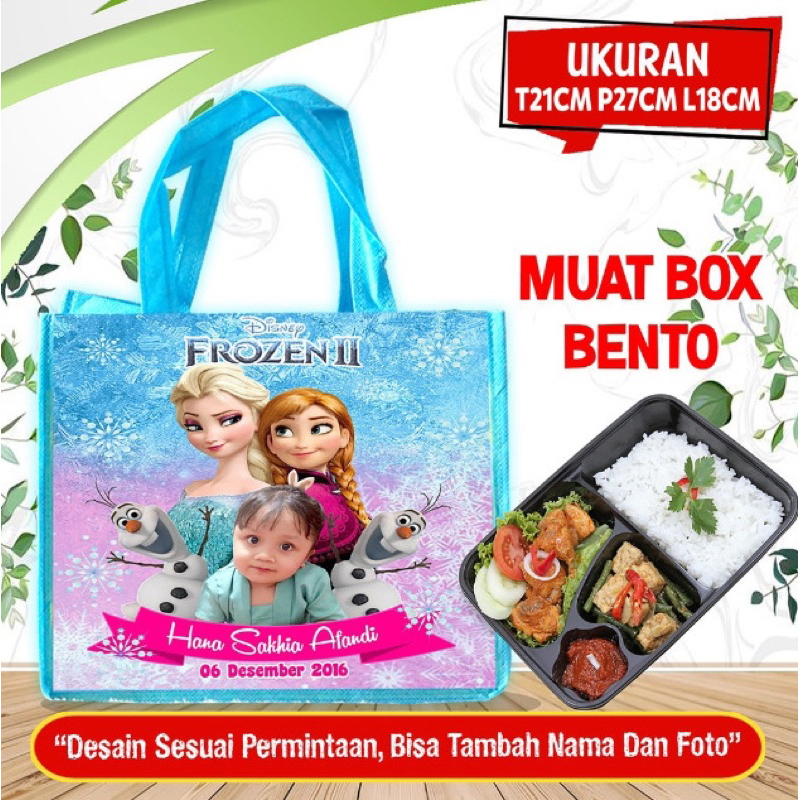 

( HFZ ) Tas Ultah BENTO/Tas Ultah Muat Box Bento Landscape/ Tas Ulang Tahun Custom/Tas Ultah Murah/ Goodie bag murah/TAS ULTAH muat box bento/Tas ultah karakter kartun/ggodie bag custom/muat box bento/goodie bag ukuran bento/goodie bag ultah
