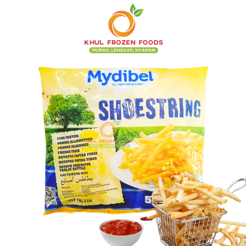 

Mydibel Shoestring 500G/ Kentang shoestring/ Kentang/ Kentang beku/ French fries/ Kentang goreng