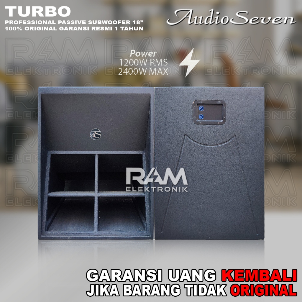 Speaker Pasif Subwoofer 18 Inch AUDIO SEVEN TURBO Max 2400 Watt Original