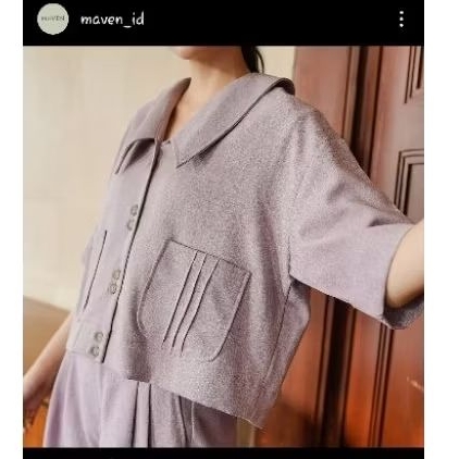 Preloved Maven set Loue Ardee lavender frost setelan wanita celana pendek
