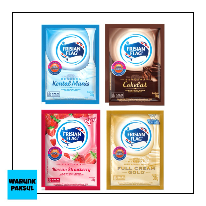 

SUSU SACHET KENTAL MANIS FRISIAN FLAG SEMUA RASA (RENTENG) ISI 6PCS